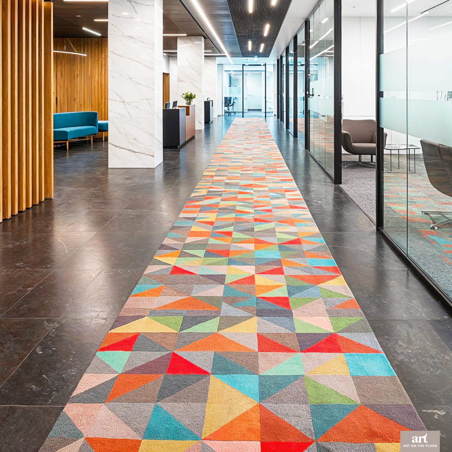 รายละเอียดพรม Gradient ที่ไล่สีเนียน ไม่มีเส้นแบ่งขั้นบันได